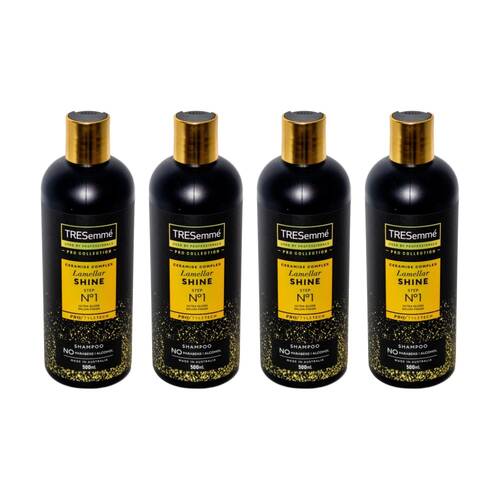 4PK Tresemme Ceramide Complex Lamellar Shine Step No1 Shampoo 500ml