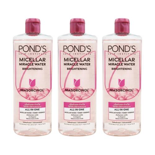 3PK Ponds Micellar Miracle Water Skin Institute Brightening Niasorcinol 400ml