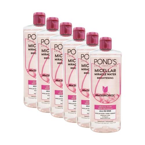 6PK Ponds Micellar Miracle Water Skin Institute Brightening Niasorcinol 400ml