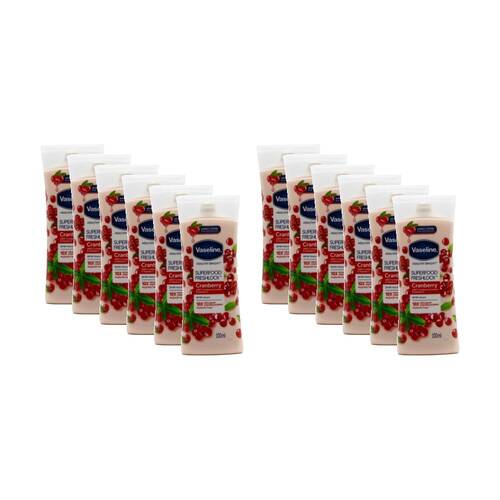 12PK Vaseline Hydrating Moisturiser Body Lotion 100ml Cranberry Essence