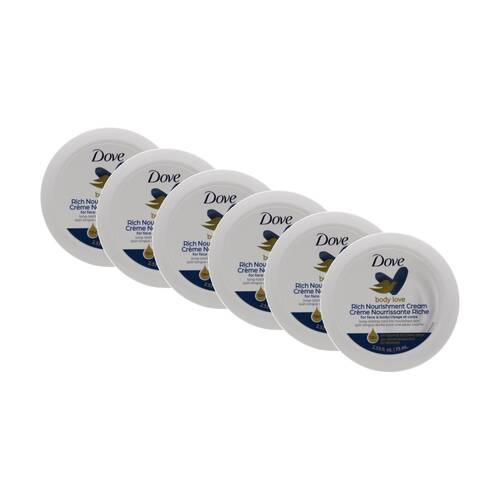 6PK Dove Rich Nourishment Moisturising/Hydrating Face & Body Cream 75mL