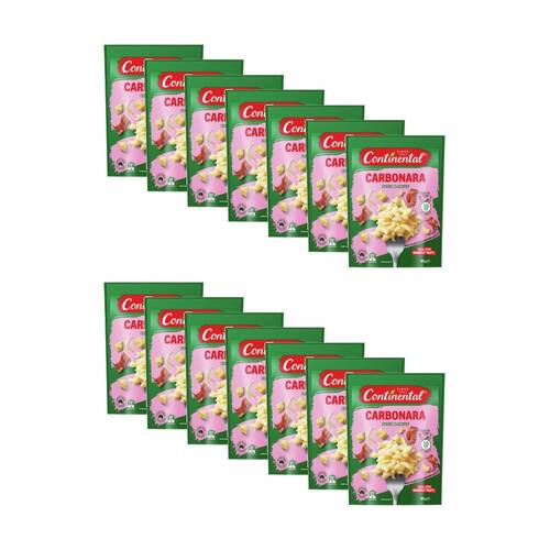 14PK Continental Carbonara Pasta And Sauce Easy Cook Australian Made 80g