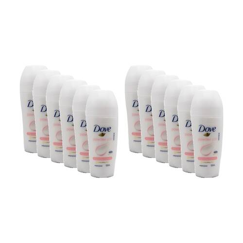 12PK Dove Women's Sensitive Roll On Antiperspirant Deodorant Powder Soft 50ml