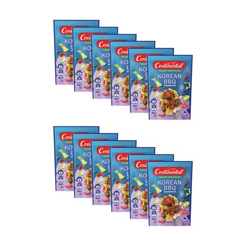 12PK Continental Korean BBQ Seasoning Mix Flavour Enhancer Australian Made 46g