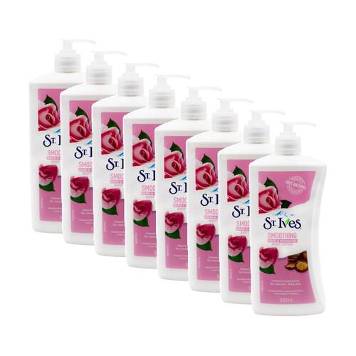 8PK St Ives Smoothing Rose & Argan Oil Body Lotion Moisturiser 532ml