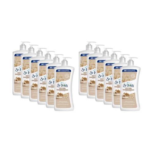 12PK St Ives Body Lotion Soothing Oatmeal And Shea Butter Hydrating 532mL