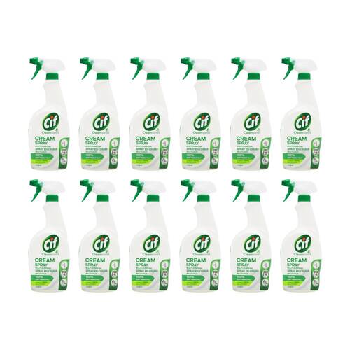 12PK Cif Multipurpose Cream Spray Multi Surface Cleaner Original 650ml