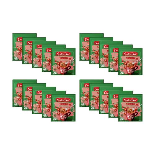 20PK Continental Instant Pasta Snack Tomato Quick Preparation Ready Meal 62g