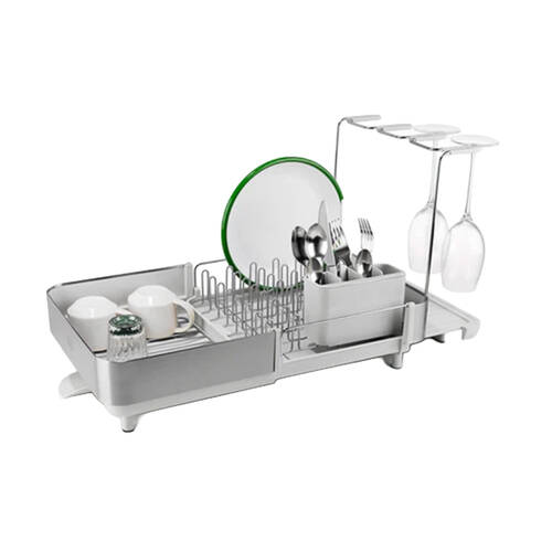 Joseph Joseph Extend Steel Plus Kitchen Dish Drying Rack Light Stone