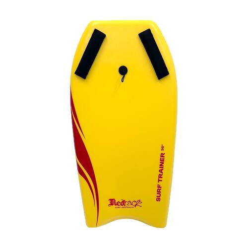 Redback Speed Grip Kids Surf Bodyboard W/ Padded Handles & Wrist Leash 36 In