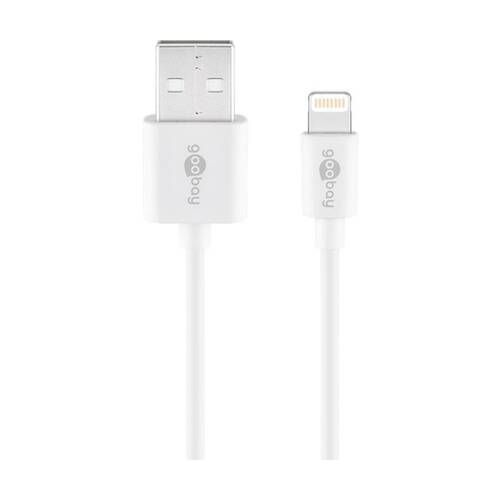 Goobay USB-A to Lightning Cable 1M MFi Certified Apple Charge - White