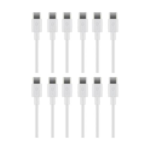 6PK Goobay USB-C to Cable 1M Fast Charging Universal Device Power - White
