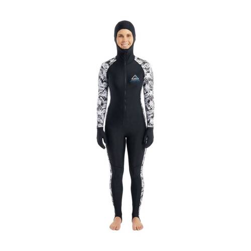 Adrenalin Hooded Lycra Stinger Suit UPF50+ UV Sun Protection B&W Print