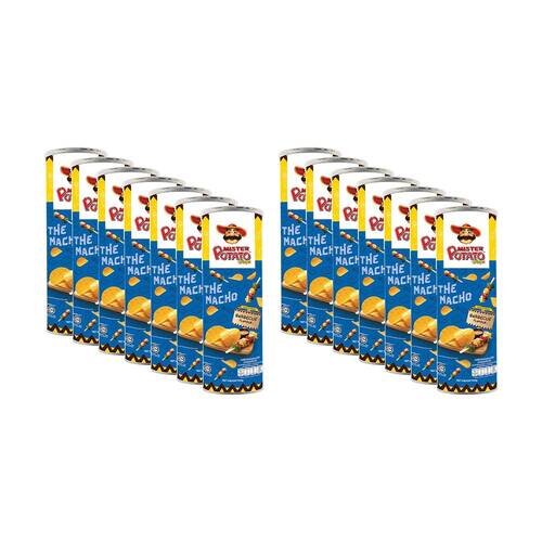 14PK Mister Potato Chips The Macho Barbeque BBQ Flavoured Snack 100g Can