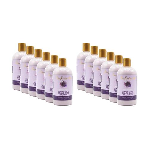 12PK Shea Moisture Strength & Colour Care Hair Shampoo 399ml Purple Rice Water