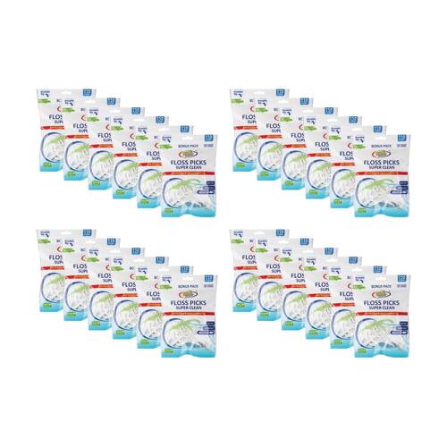 24x 150pc Oral Fusion Dental Teeth Cleaning Floss & Picks Mint Flavour