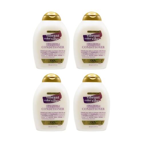 4PK OGX Vibrant Color Vibes Strengthening & Retention Hair Conditioner 385ml