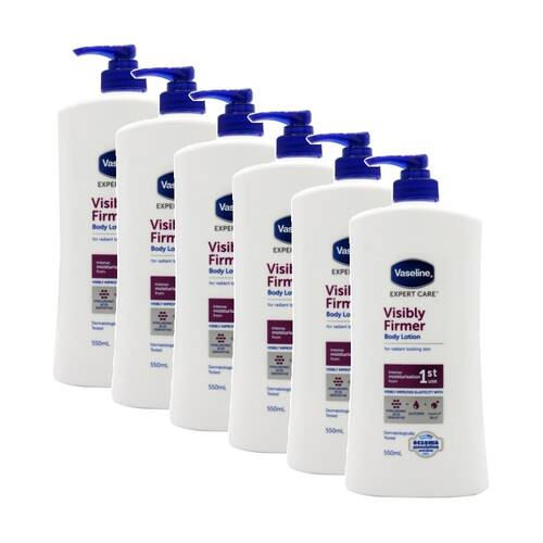 6PK Vaseline Expert Care Visibly Firmer Hyaluronic Acid Body Lotion 550ml