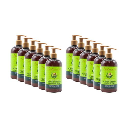 12PK Shea Moisture Power Greens Hair Conditioner 384ml Moringa & Avocado