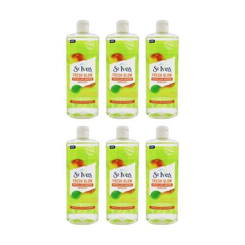 6PK St Ives Fresh Glow Micellar Water Apricot Face Cleanser Skincare 400ml