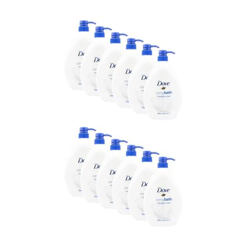 12PK Dove Caring Bath Indulging Moisturising Cream Body Wash 1000ml