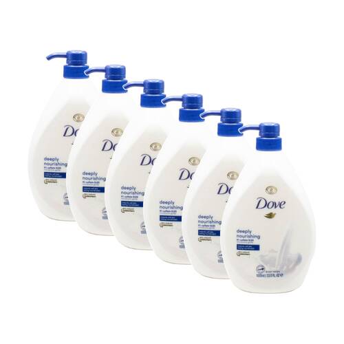 6PK Dove Body Wash Deeply Nourishing Instantly Soft Skin Care 1000mL
