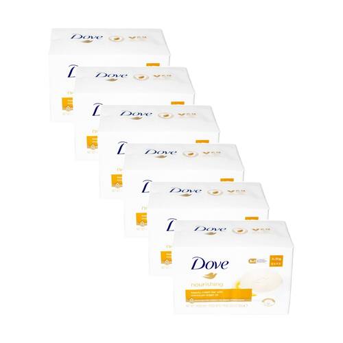 6x 4pc Dove Nourishing Beauty Cream Bar W/ Moroccan Argan Oil 90g