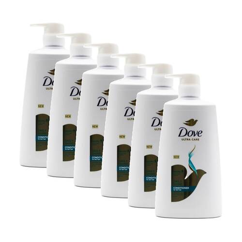 6PK Dove Ultra Care Daily Shine For Dull Hair Conditioner Pump Bottle 660ml