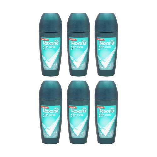 6PK Rexona Men Antiperspirant Deodorant Anti Stain Xtra Cool 45ml