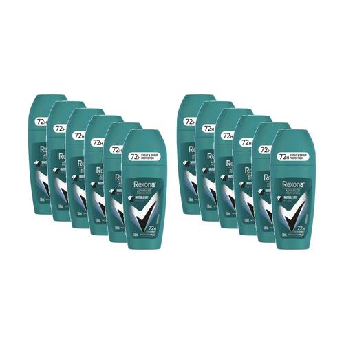 12PK Rexona Antiperspirant Roll On Advanced Protection Ice Fresh 72H 50mL