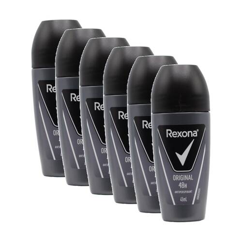6PK Rexona 48H Antiperspirant Roll-On Deodorant Protection 45ml Original