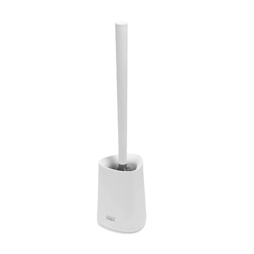 Joseph Joseph Flex 360 Lite Bathroom Toilet Cleaning Brush W/ Holder White
