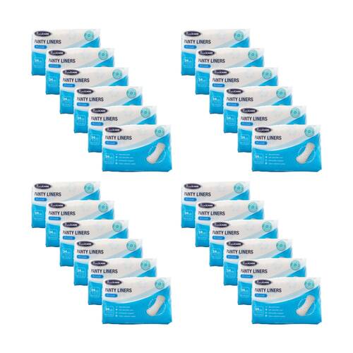 24x 24pc Real Care Panty Liners Regular Absorbency Level 1 Pack Female Hygiene