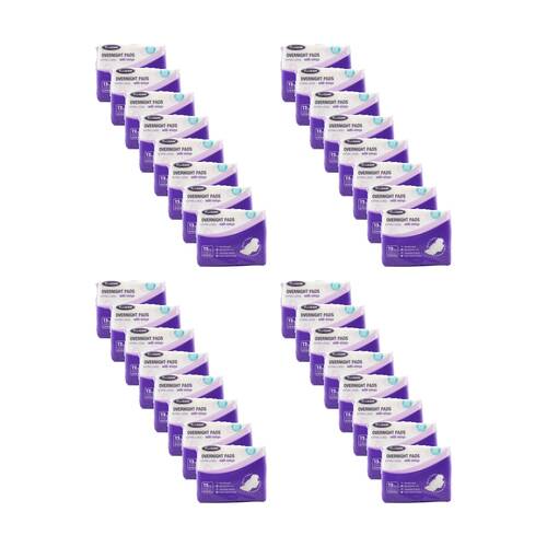 32x 12pc Real Care Overnight Pads Extra Long With Wings Absorbency Level 5 Pack