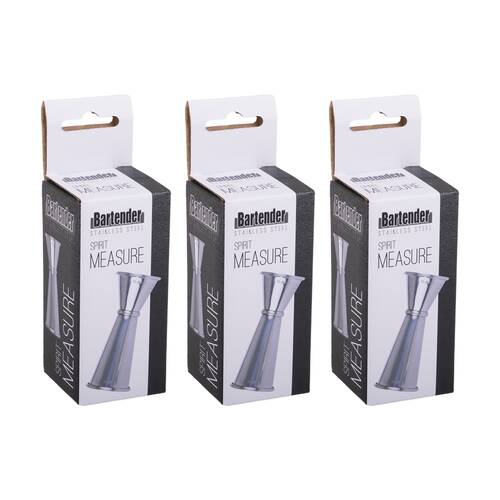 3PK Bartender Stainless Steel Spirit Measure Utensil Half & Full Nip 15ml/30ml