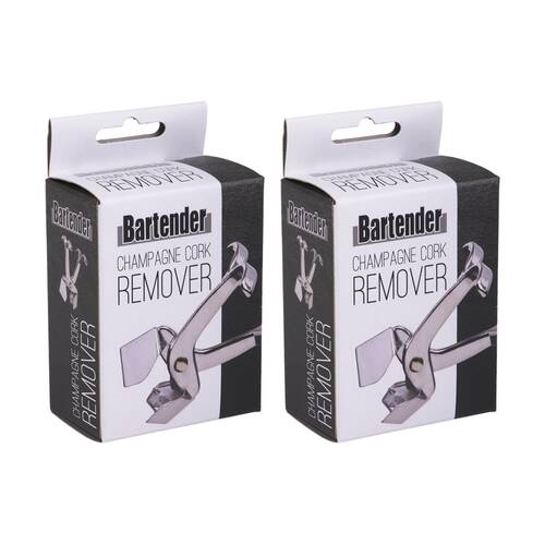 2PK Bartender Champagne Cork Remover W/ Easy Grip Handle & Strong Alloy Body