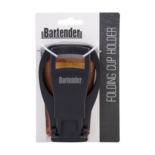 Bartender?Portable?Folding Cup Holder For Up To Four Cups Black