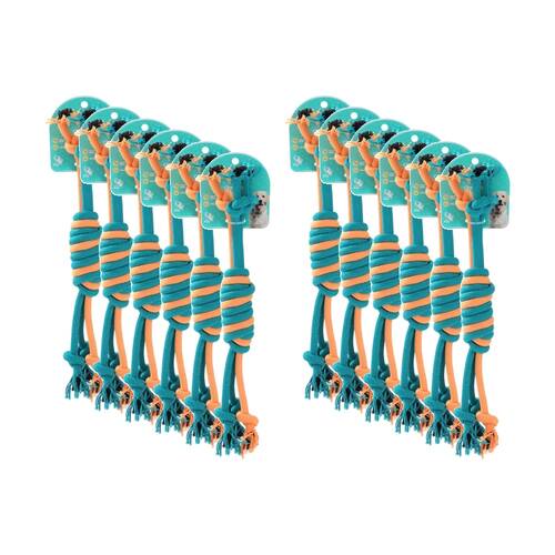 12x Paws And Claws Pet Dog Rope Chew/Tug/Fetch Play Toy 35cm Assorted