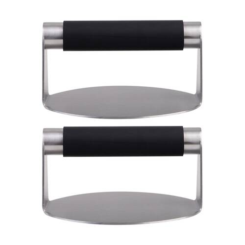 2PK Urban Grill Stainless Steel Burger Smash Patty Press 14cm Diameter