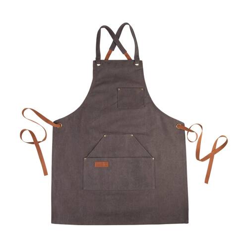 Urban Grill Heavy Duty Cross-Back BBQ Apron Charcoal W/ Reinforced Stitching