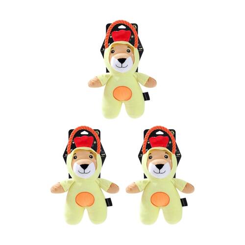 3x Paws And Claws Onesie Plush Pet Dog Chew/Tug/Cuddle Toy 28x20x14cm Assorted
