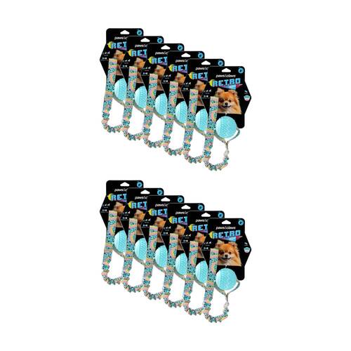 12x Paws And Claws Bungee Ball Printed Pet Dog Chew/Tug Toy 41x7x7cm Assorted