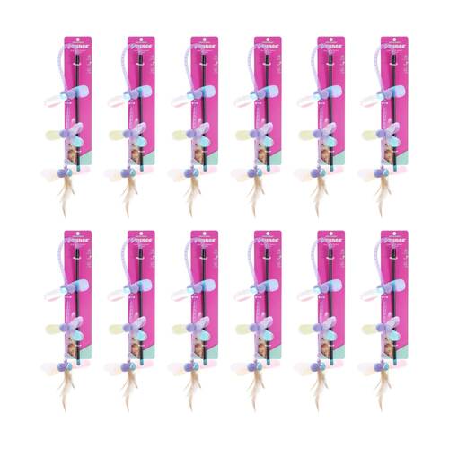 12PK Paws And Claws Pounce Pet Cat Toy Dangler Interactive Assorted 50x5cm