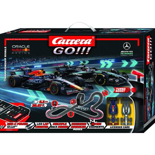 Carrera GO!!! F1 Championship Rivals 6.3m Track Slot Car Set With Power