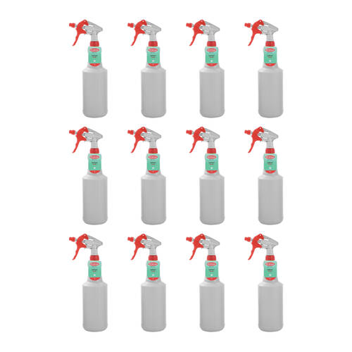 12PK Boxsweden Prime Heavy Duty Durable Refillable Spray Bottle 1L Assorted