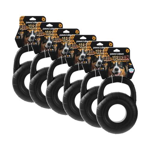 6x Paws And Claws All Terrain EVA Tyre Tugger Dog Durable Chew Toy 25.5x18.5x6cm