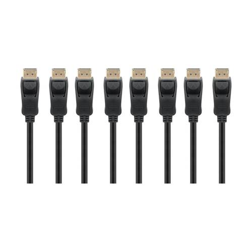 4PK Goobay DisplayPort 2.0 to Display Port Cable 40GB 2M 8K Resolution - Black