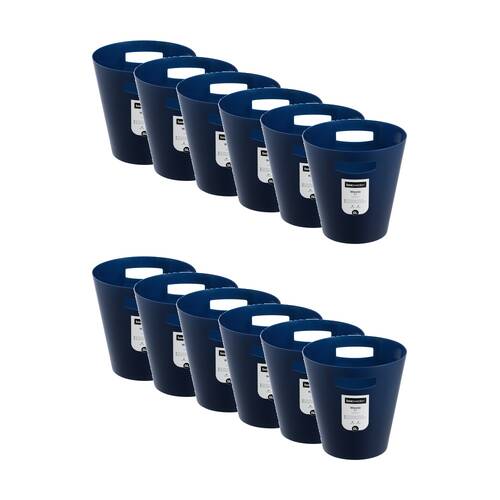 12x Boxsweden Waste Bin Rubbish Trashcan W/ Handle 5L 21x21x22cm Assorted