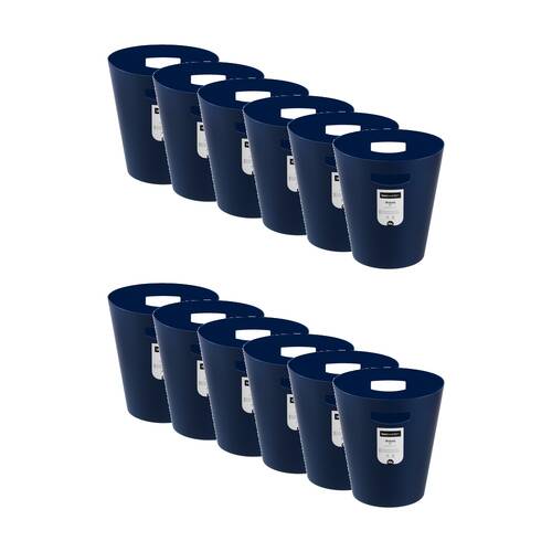12x Boxsweden Rubbish Trashcan Waste Bin W/ Handle 10L 28x28x30cm Assorted