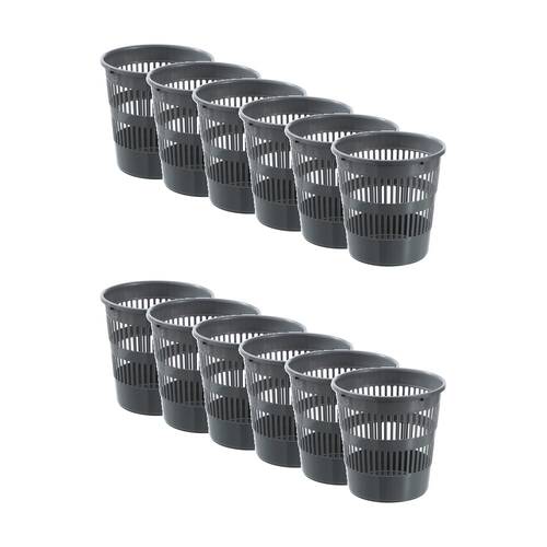 12x Boxsweden Lightweight Rubbish Trashcan Waste Bin 11L 28x28x28cm Assorted